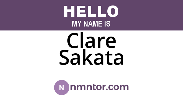 Clare Sakata