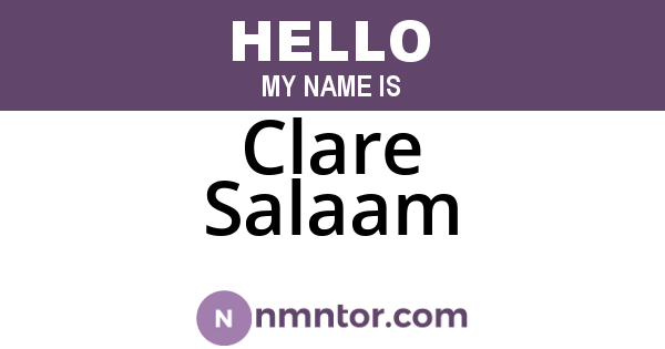 Clare Salaam
