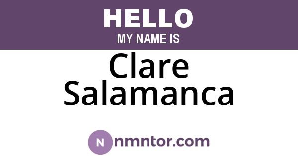 Clare Salamanca