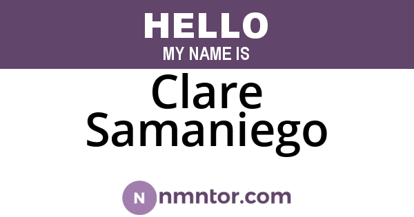 Clare Samaniego