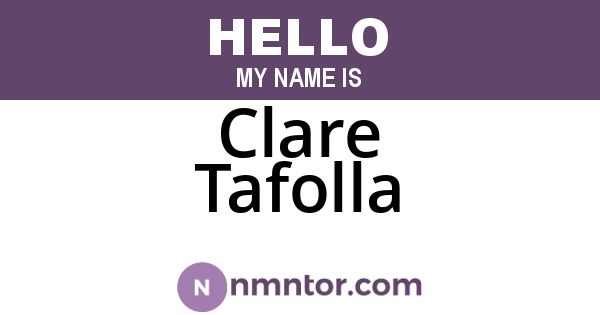 Clare Tafolla