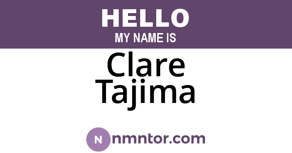 Clare Tajima