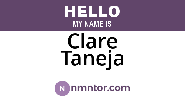 Clare Taneja
