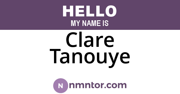 Clare Tanouye