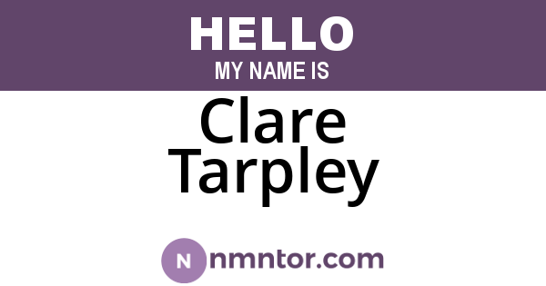 Clare Tarpley
