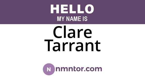 Clare Tarrant