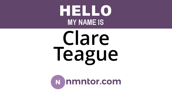 Clare Teague