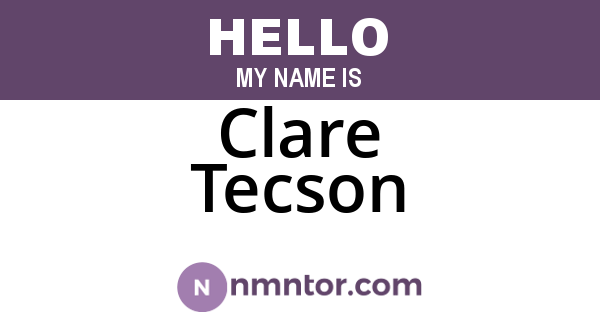 Clare Tecson