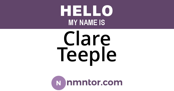 Clare Teeple