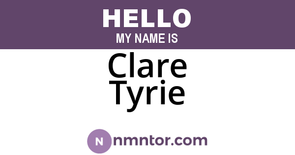 Clare Tyrie