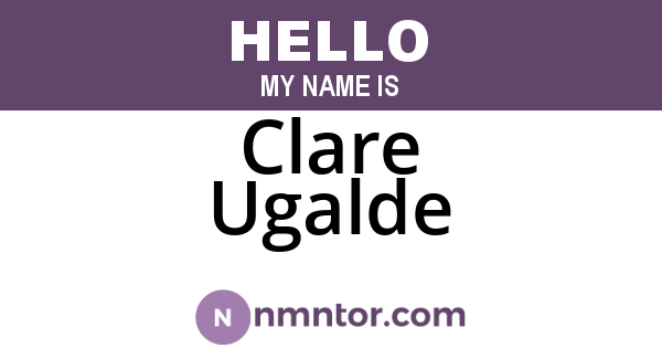 Clare Ugalde