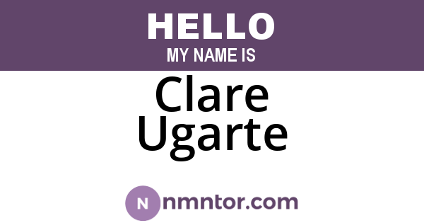 Clare Ugarte