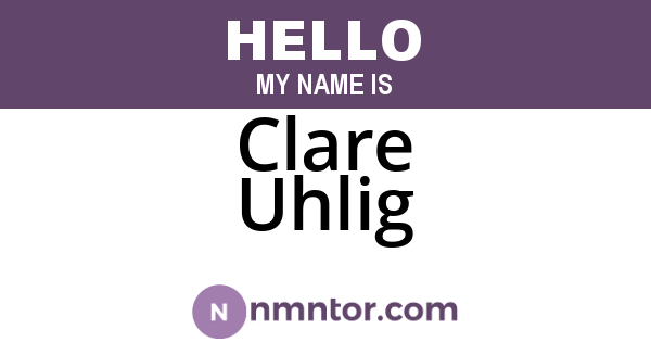 Clare Uhlig