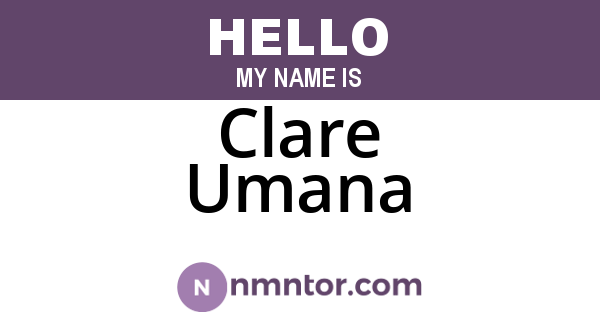 Clare Umana