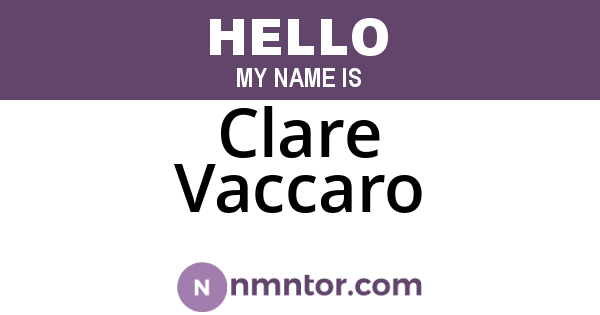 Clare Vaccaro