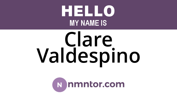Clare Valdespino