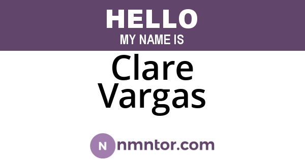 Clare Vargas