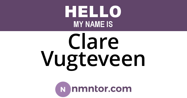 Clare Vugteveen
