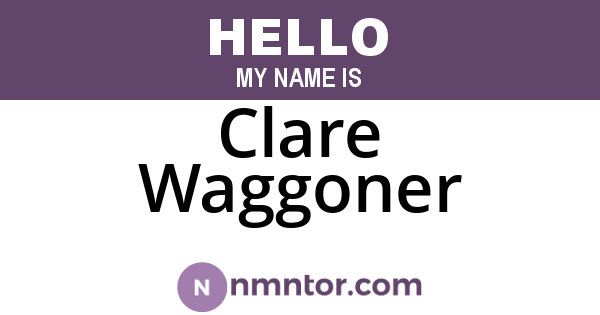 Clare Waggoner