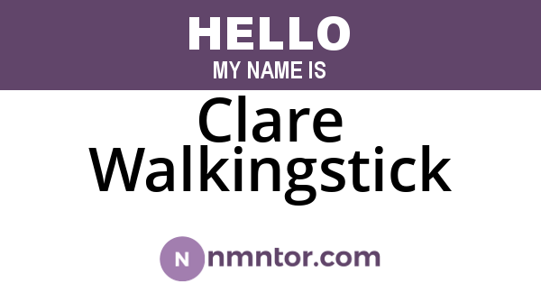 Clare Walkingstick