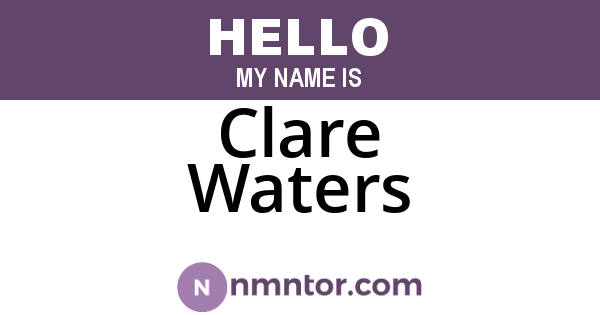 Clare Waters