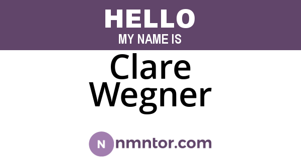 Clare Wegner