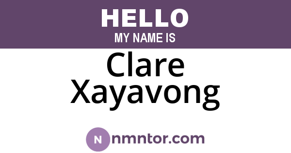 Clare Xayavong