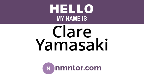 Clare Yamasaki