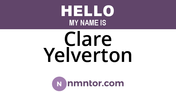 Clare Yelverton