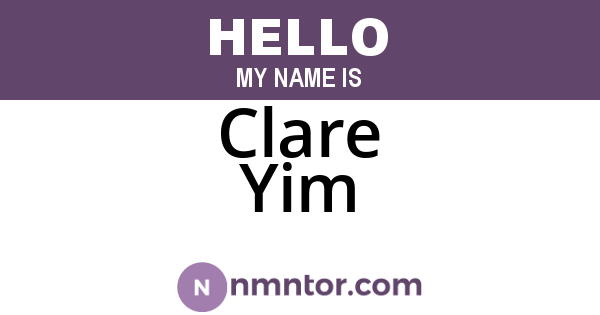 Clare Yim