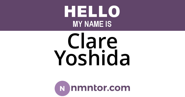 Clare Yoshida