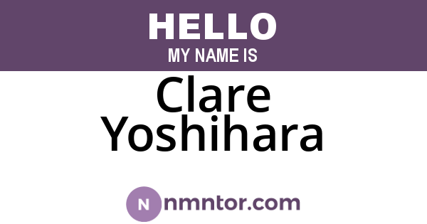 Clare Yoshihara