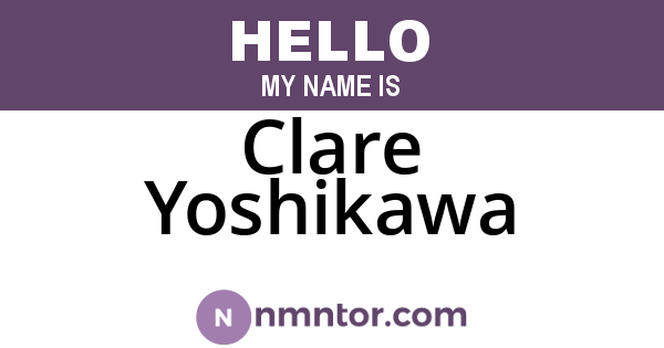Clare Yoshikawa