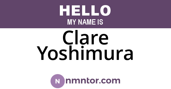 Clare Yoshimura