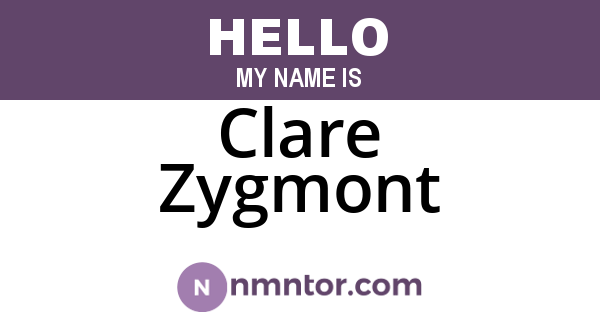 Clare Zygmont
