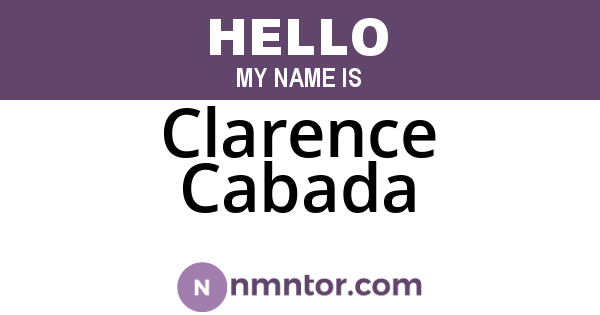 Clarence Cabada