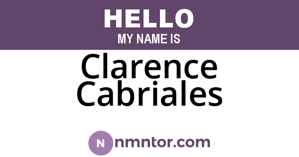 Clarence Cabriales