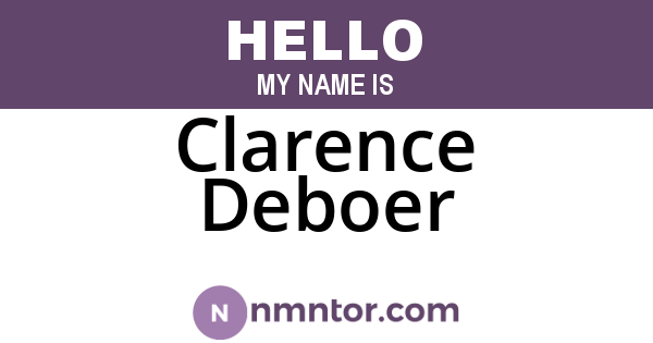 Clarence Deboer
