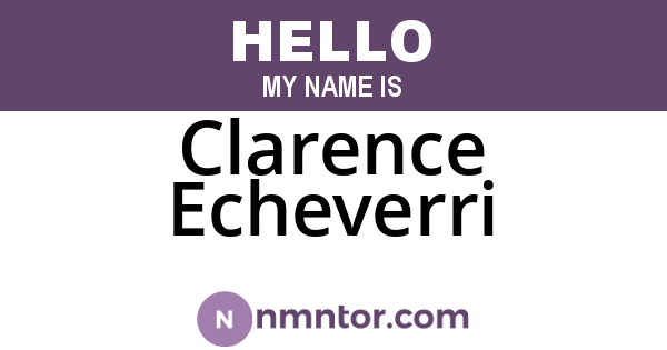 Clarence Echeverri