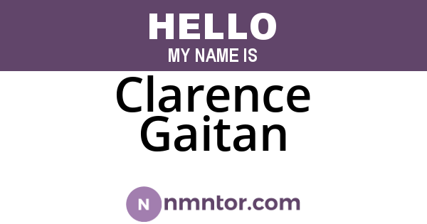 Clarence Gaitan