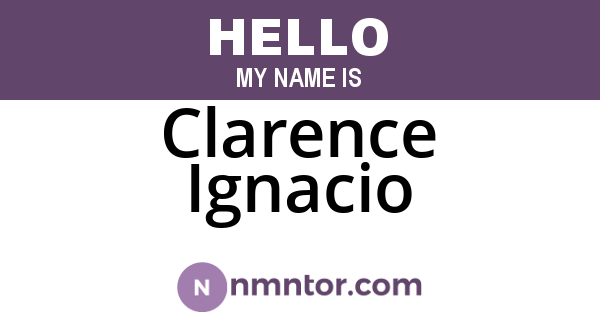 Clarence Ignacio