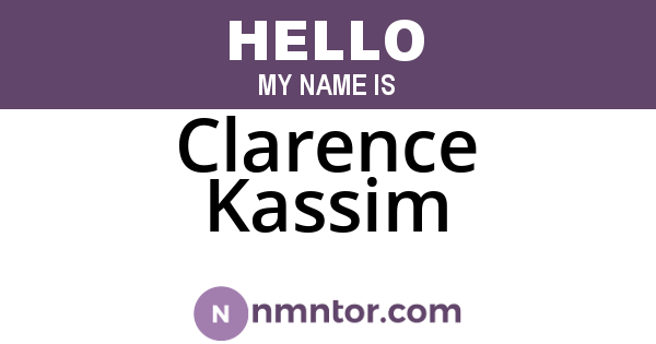 Clarence Kassim
