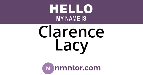 Clarence Lacy