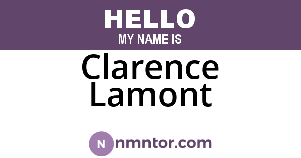 Clarence Lamont