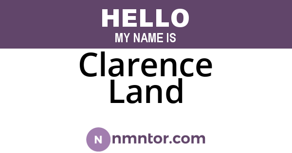 Clarence Land
