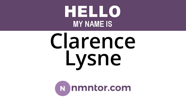 Clarence Lysne