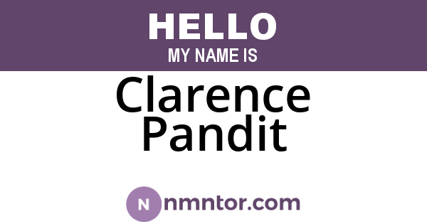 Clarence Pandit