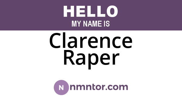 Clarence Raper