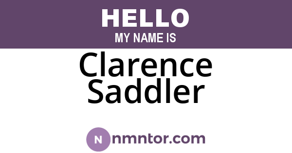 Clarence Saddler