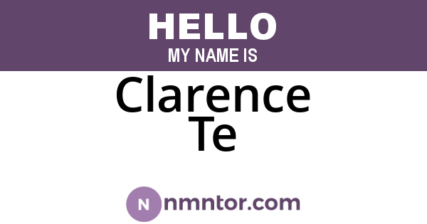 Clarence Te